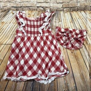 Matilda Jane Just Imagine Kassidy Babies Plaid Twill Ruffle Dress